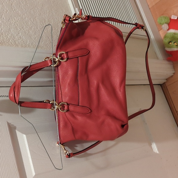 Red Coach Purse with coordinating check book holder. - Picture 2 of 7